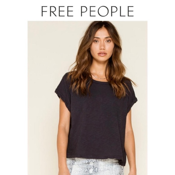 Free People Tops - Free People You Rock Tee Washed Black| Size Large: New With Tags.